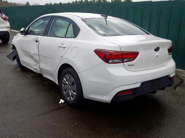 3KPA24AB7KE160229 - 2019 KIA RIO S WHITE photo 3