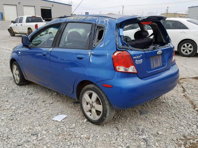 KL1TD666X8B197444 - 2008 CHEVROLET AVEO BASE Көк фото 3