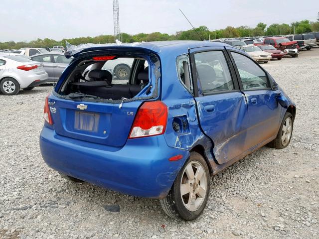 KL1TD666X8B197444 - 2008 CHEVROLET AVEO BASE Көк фото 4