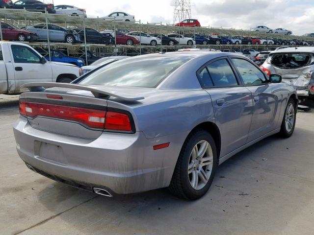 2B3CL3CG2BH521123 - 2011 DODGE CHARGER SILVER photo 4