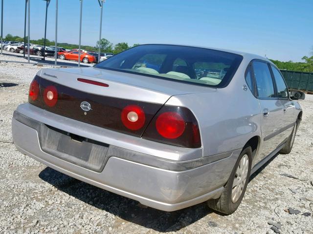 2G1WF52E649259398 - 2004 CHEVROLET IMPALA SILVER photo 4