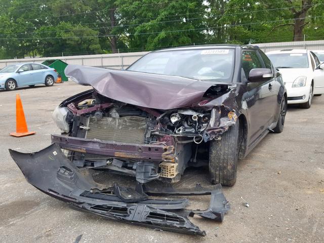 JTKJF5C77B3014349 - 2011 TOYOTA SCION TC MAROON photo 2