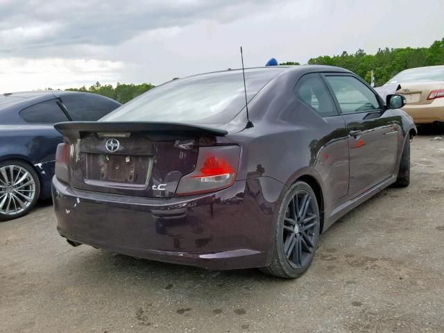 JTKJF5C77B3014349 - 2011 TOYOTA SCION TC MAROON photo 4