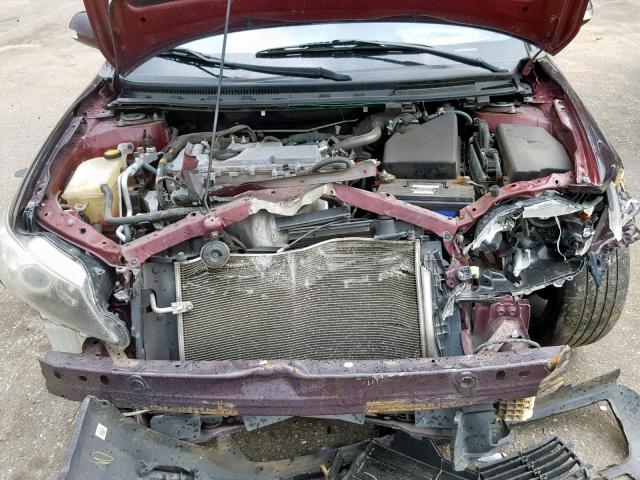 JTKJF5C77B3014349 - 2011 TOYOTA SCION TC MAROON photo 7