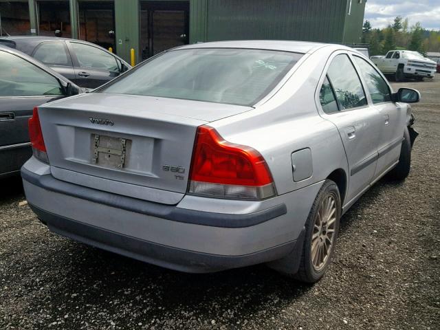 YV1RS53DX12014243 - 2001 VOLVO S60 T5 SILVER photo 4