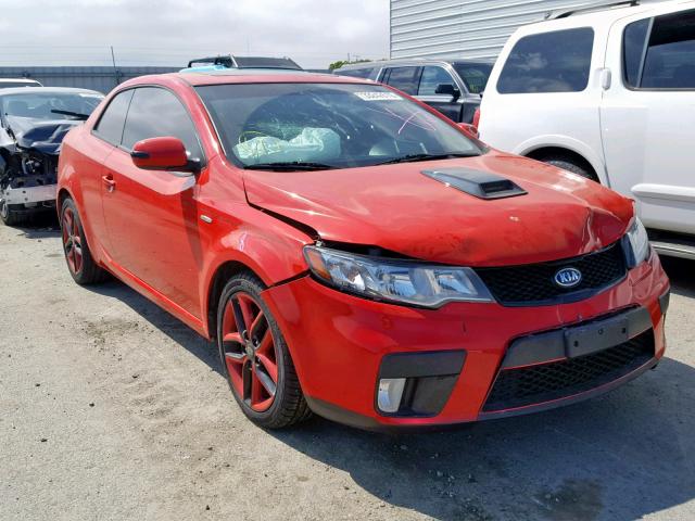 KNAFW6A35A5149820 - 2010 KIA FORTE SX RED photo 1