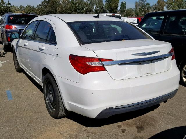 1C3CCBAB2CN191996 - 2012 CHRYSLER 200 LX WHITE photo 3