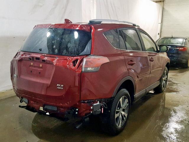 JTMRFREV7JD239182 - 2018 TOYOTA RAV4 ADVEN RED photo 4