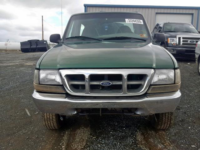 1FTYR11V3YTA50233 - 2000 FORD RANGER GREEN photo 9