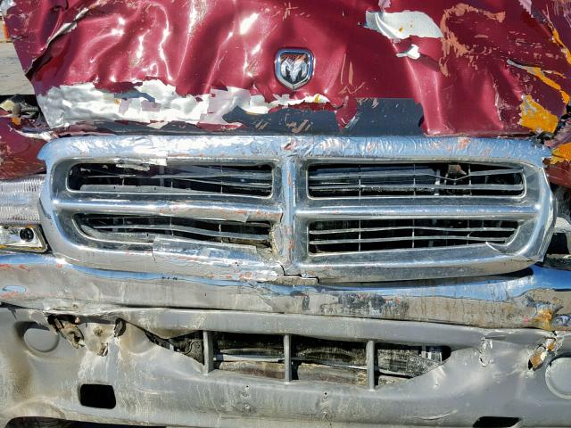 1B7GL2AN41S111216 - 2001 DODGE DAKOTA QUA MAROON photo 7