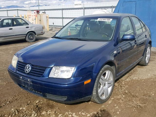 3VWTG29MX1M041595 - 2001 VOLKSWAGEN JETTA GLX BLUE photo 2