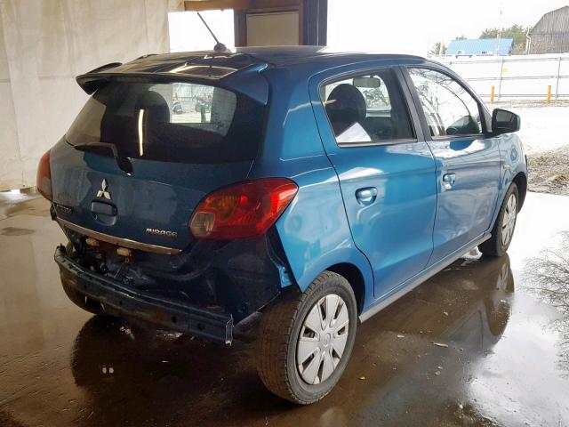 ML32A3HJ8FH053661 - 2015 MITSUBISHI MIRAGE DE BLUE photo 4