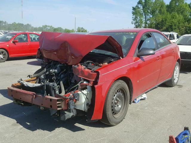 1G2ZF58B274203701 - 2007 PONTIAC G6 VALUE L RED photo 2