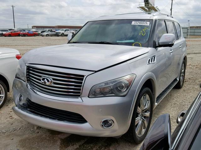 JN8AZ2NF1C9515791 - 2012 INFINITI QX56 SILVER photo 2