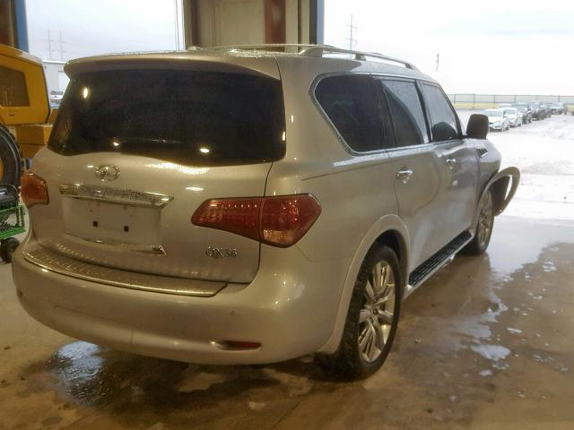 JN8AZ2NF1C9515791 - 2012 INFINITI QX56 SILVER photo 4