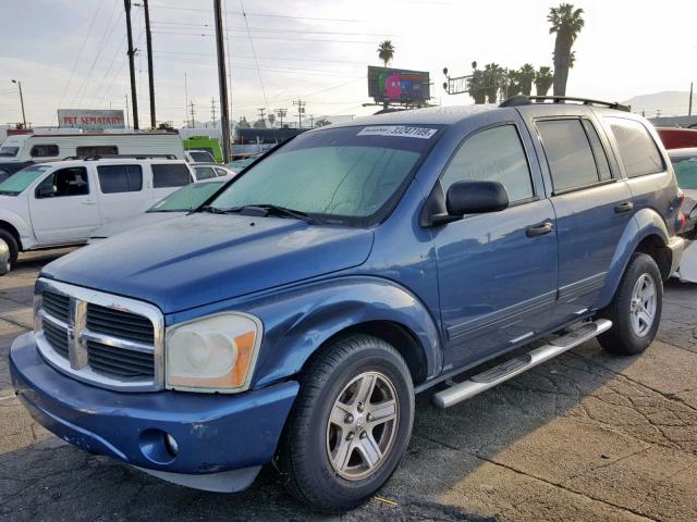 1D8HB48D44F176565 - 2004 DODGE DURANGO SL BLUE photo 2