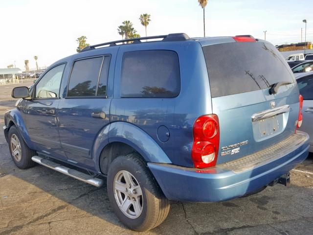 1D8HB48D44F176565 - 2004 DODGE DURANGO SL BLUE photo 3