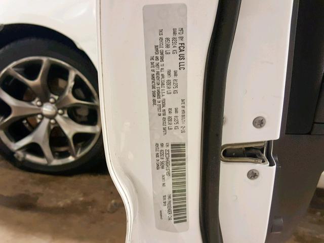 2C3CDXHG6GH197097 - 2016 DODGE CHARGER SX WHITE photo 10