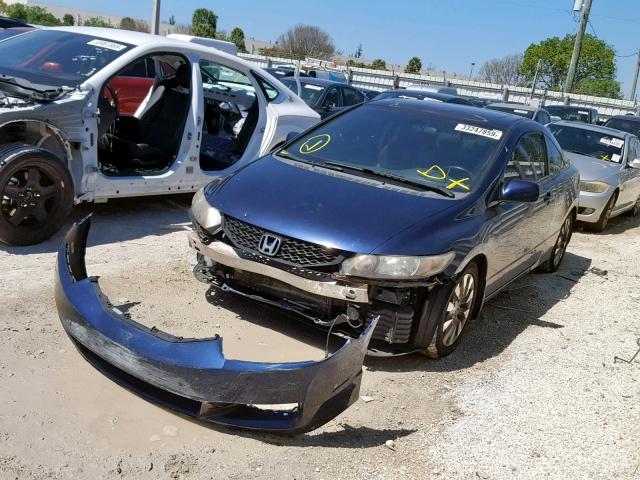 2HGFG12929H529693 - 2009 HONDA CIVIC EXL BLUE photo 2