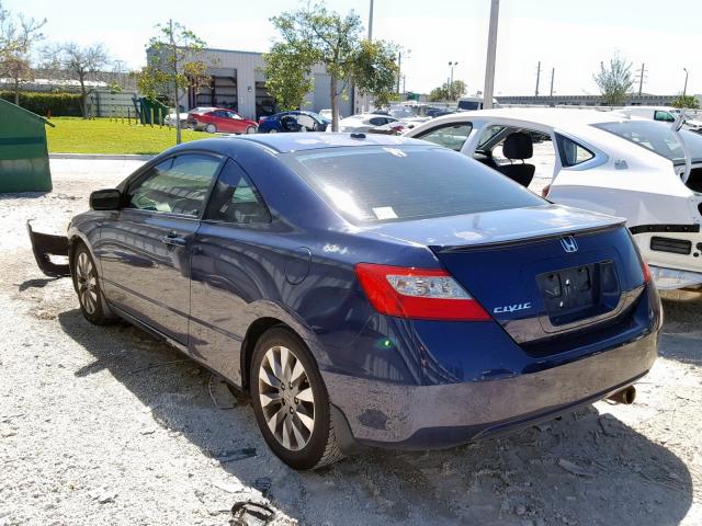 2HGFG12929H529693 - 2009 HONDA CIVIC EXL BLUE photo 3