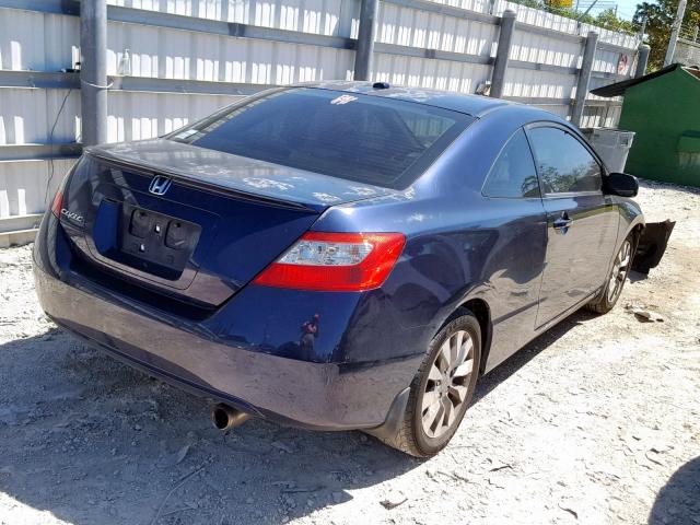 2HGFG12929H529693 - 2009 HONDA CIVIC EXL BLUE photo 4