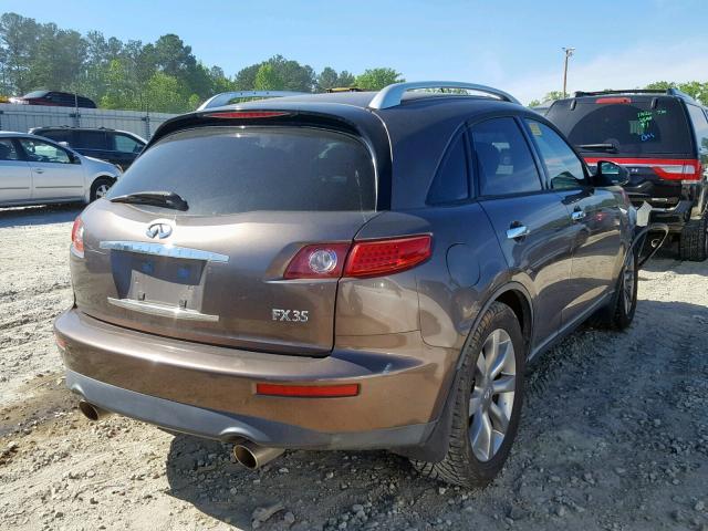 JNRAS08U14X108064 - 2004 INFINITI FX35 BROWN photo 4