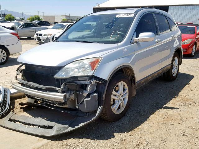 5J6RE3H73AL045990 - 2010 HONDA CR-V EXL SILVER photo 2