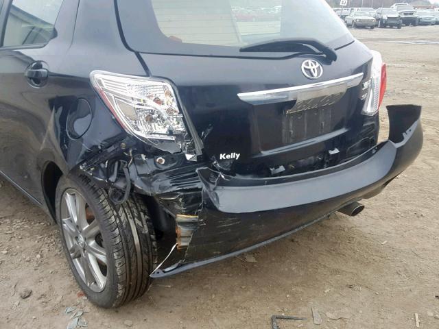 JTDKTUD38CD512288 - 2012 TOYOTA YARIS BLACK photo 9