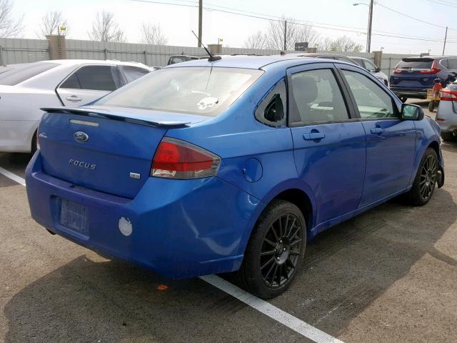 1FAHP3GNXAW236886 - 2010 FORD FOCUS SES BLUE photo 4