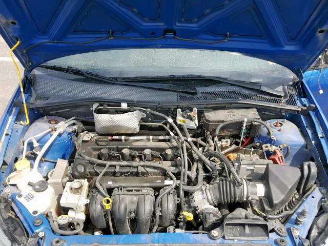 1FAHP3GNXAW236886 - 2010 FORD FOCUS SES BLUE photo 7