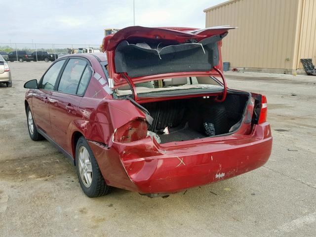 1G1ZT54875F169621 - 2005 CHEVROLET MALIBU LS RED photo 3