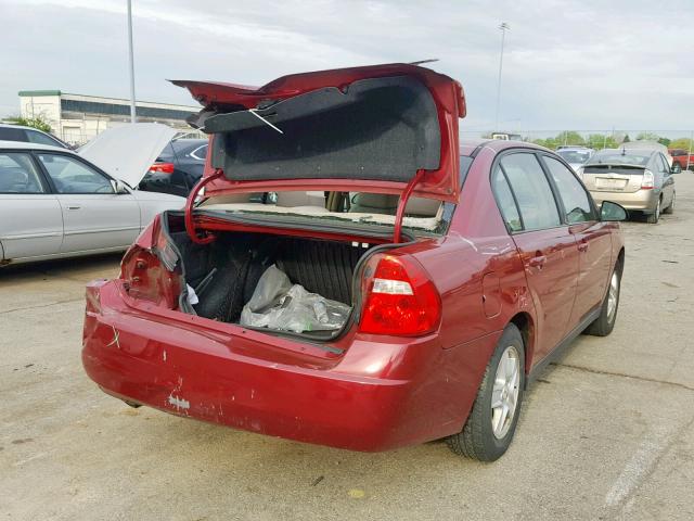 1G1ZT54875F169621 - 2005 CHEVROLET MALIBU LS RED photo 4