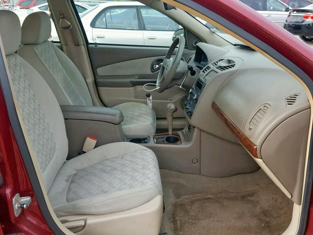 1G1ZT54875F169621 - 2005 CHEVROLET MALIBU LS RED photo 5