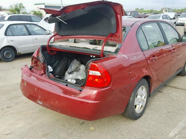1G1ZT54875F169621 - 2005 CHEVROLET MALIBU LS RED photo 9