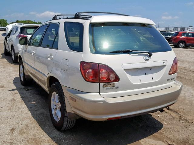 JT6GF10U0X0017386 - 1999 LEXUS RX 300 WHITE photo 3