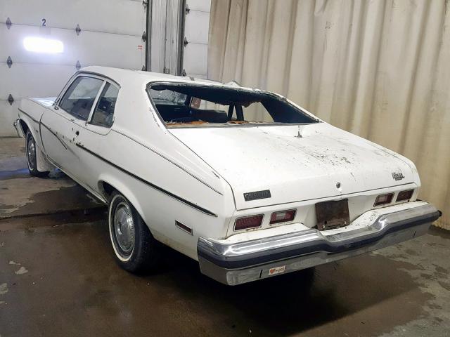 1Y27H4L206715 - 1974 CHEVROLET NOVA WHITE photo 3