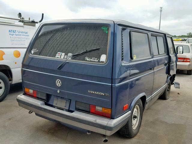 WV2YB0259LH028635 - 1990 VOLKSWAGEN VANAGON BU BLUE photo 4