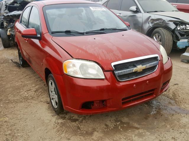 KL1TD56E59B379037 - 2009 CHEVROLET AVEO LS RED photo 1