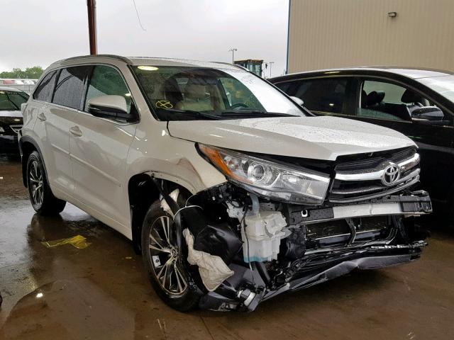 5TDKKRFHXGS138804 - 2016 TOYOTA HIGHLANDER WHITE photo 1