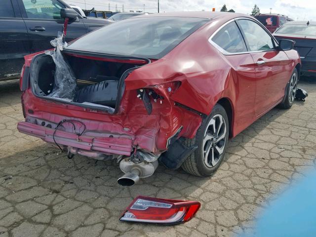 1HGCT1B30HA000363 - 2017 HONDA ACCORD LX- RED photo 4