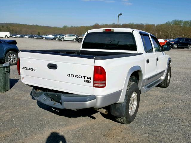 1D7HG48N53S161447 - 2003 DODGE DAKOTA QUA WHITE photo 4