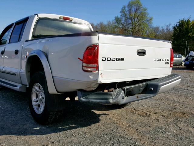 1D7HG48N53S161447 - 2003 DODGE DAKOTA QUA WHITE photo 9