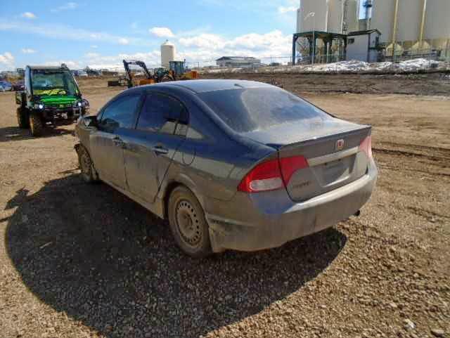 2HGFA1E08AH012904 - 2010 HONDA CIVIC EXL GRAY photo 3