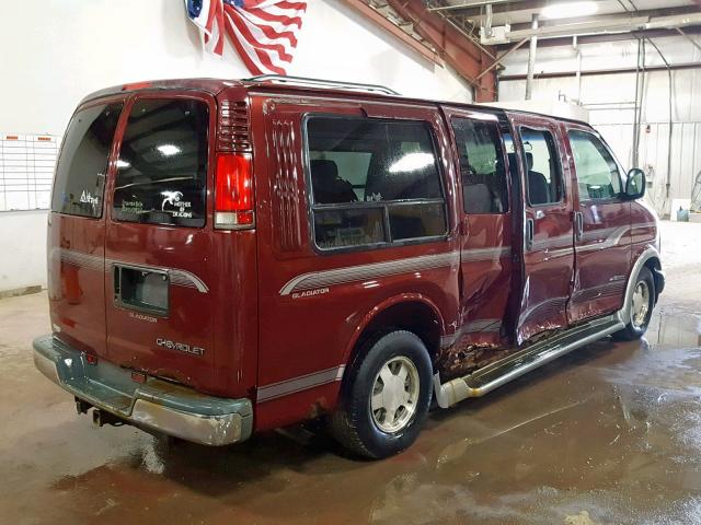 1GBFG15R6W1072301 - 1998 CHEVROLET EXPRESS G1 BURGUNDY photo 4