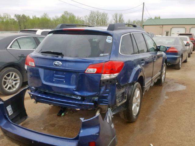 4S4BREHC8A2322896 - 2010 SUBARU OUTBACK 3. BLUE photo 4