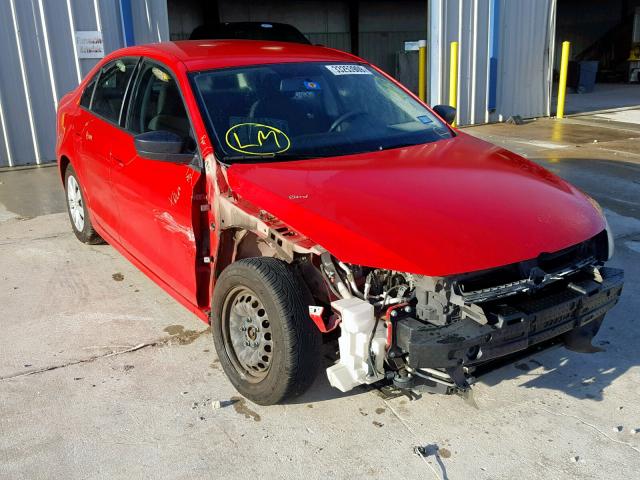 3VW2K7AJ7EM224211 - 2014 VOLKSWAGEN JETTA BASE RED photo 1