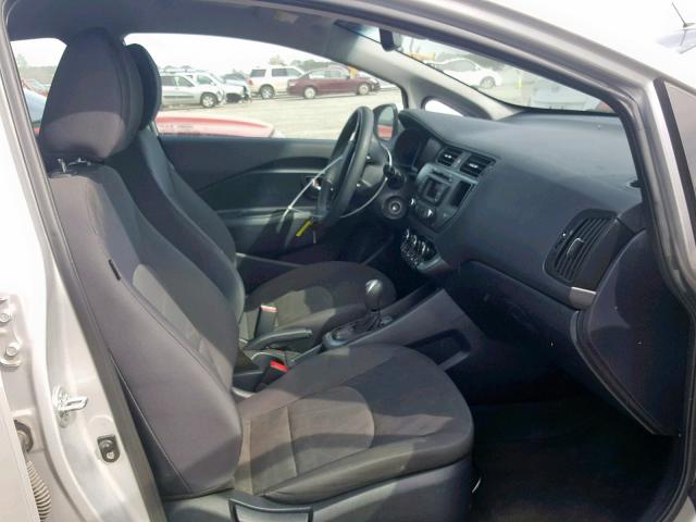 KNADM4A3XD6121379 - 2013 KIA RIO LX SILVER photo 5