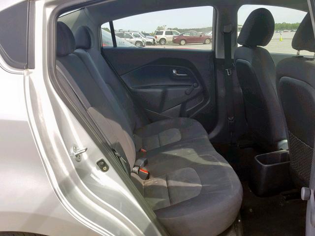 KNADM4A3XD6121379 - 2013 KIA RIO LX SILVER photo 6