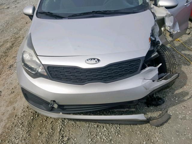 KNADM4A3XD6121379 - 2013 KIA RIO LX SILVER photo 7