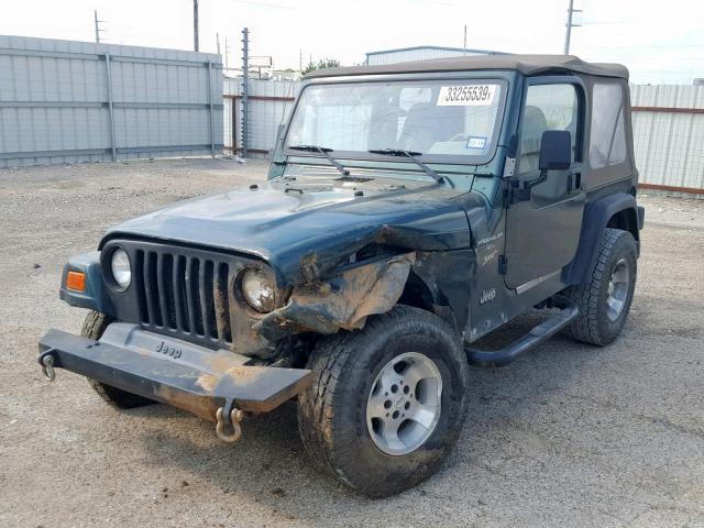 1J4FA49S61P342431 - 2001 JEEP WRANGLER / GREEN photo 2